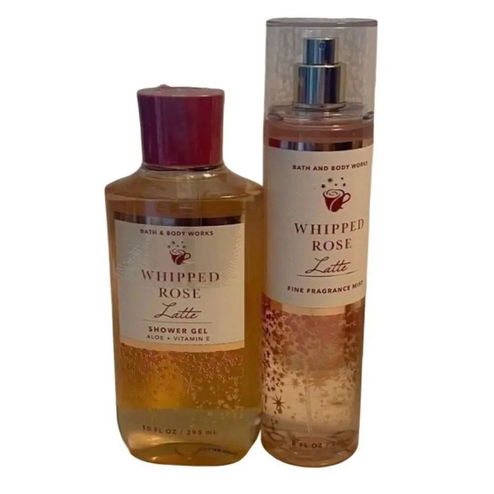 Bath and Body Works WHIPPED ROSE LATTE 2 PC Set